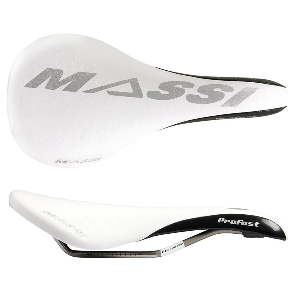 MASSI Profast Carbon/titanium Cykelsadel, White, 136mm