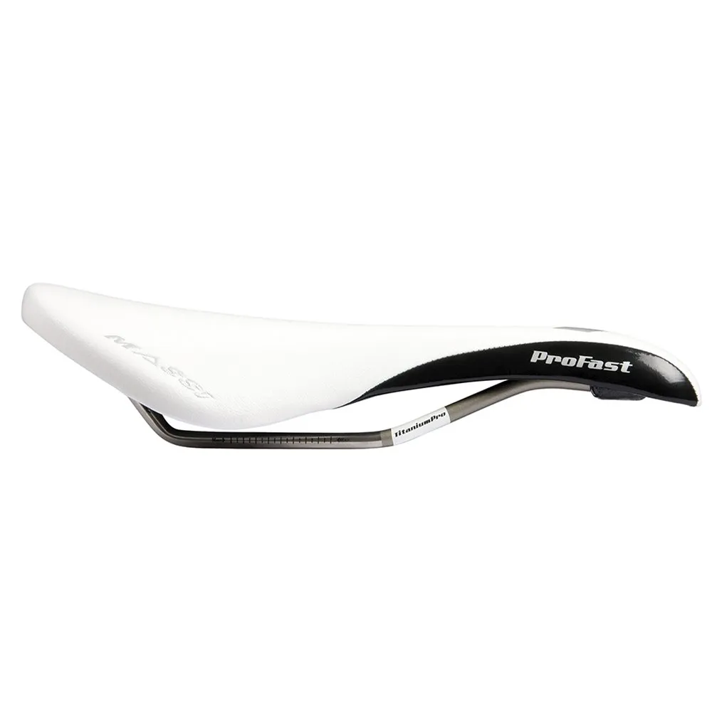 MASSI Profast Carbon/titanium Cykelsadel, White, 136mm