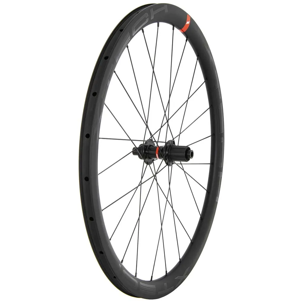 MASSI X-tech Carbon 38 Cl Disc Tubeless Landsvägscykelns Bakhjul, Black, 12 x 142mm, Shimano/Sram HG MASSI X-tech Carbon 38 Cl Disc Tubeless Landsvägscykelns Bakhjul, Black, 12 x 142mm, Shimano/Sram HG