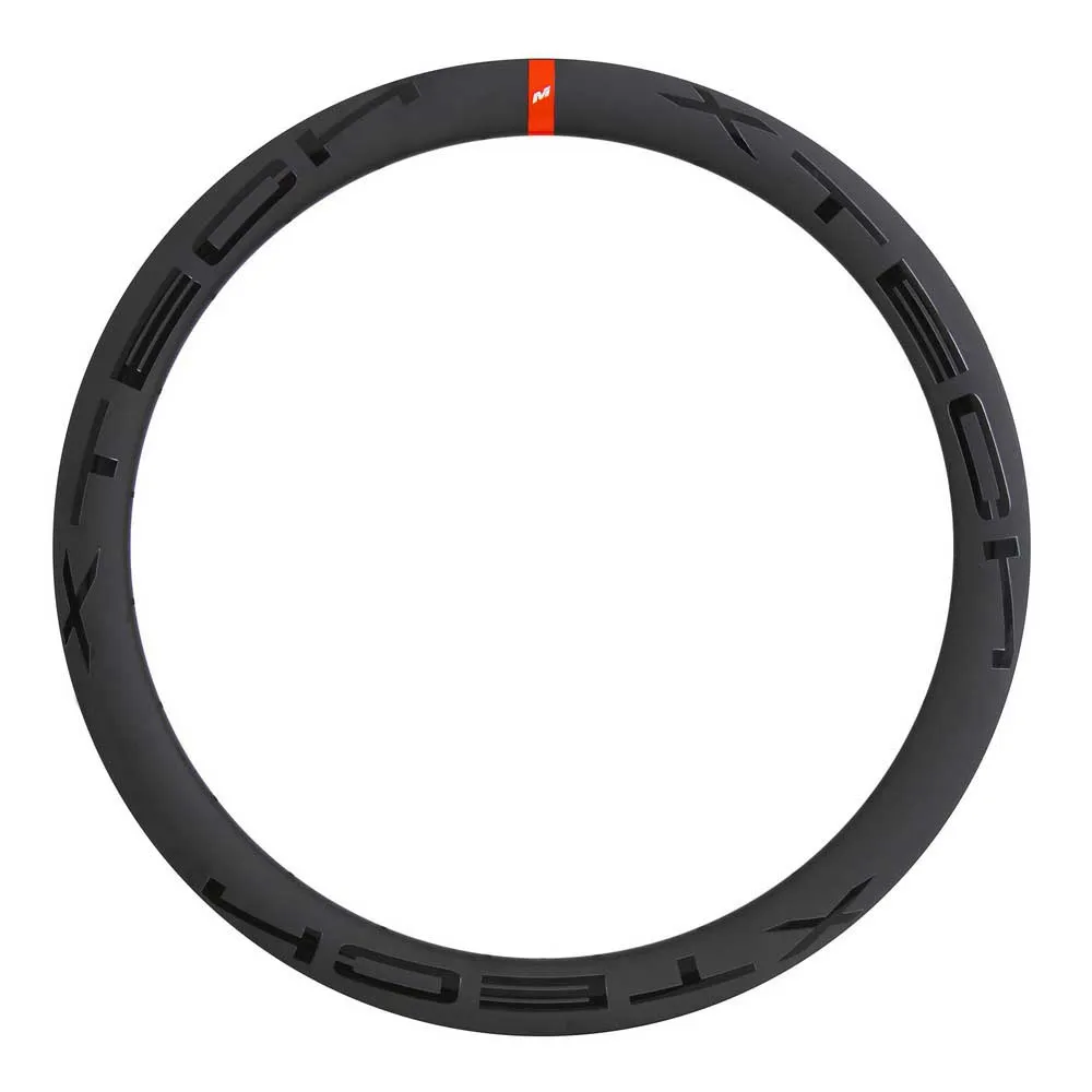 MASSI X-tech Carbon 50 Db Tubeless Landsvägscykelfälg, Black, 700C-28" 24H