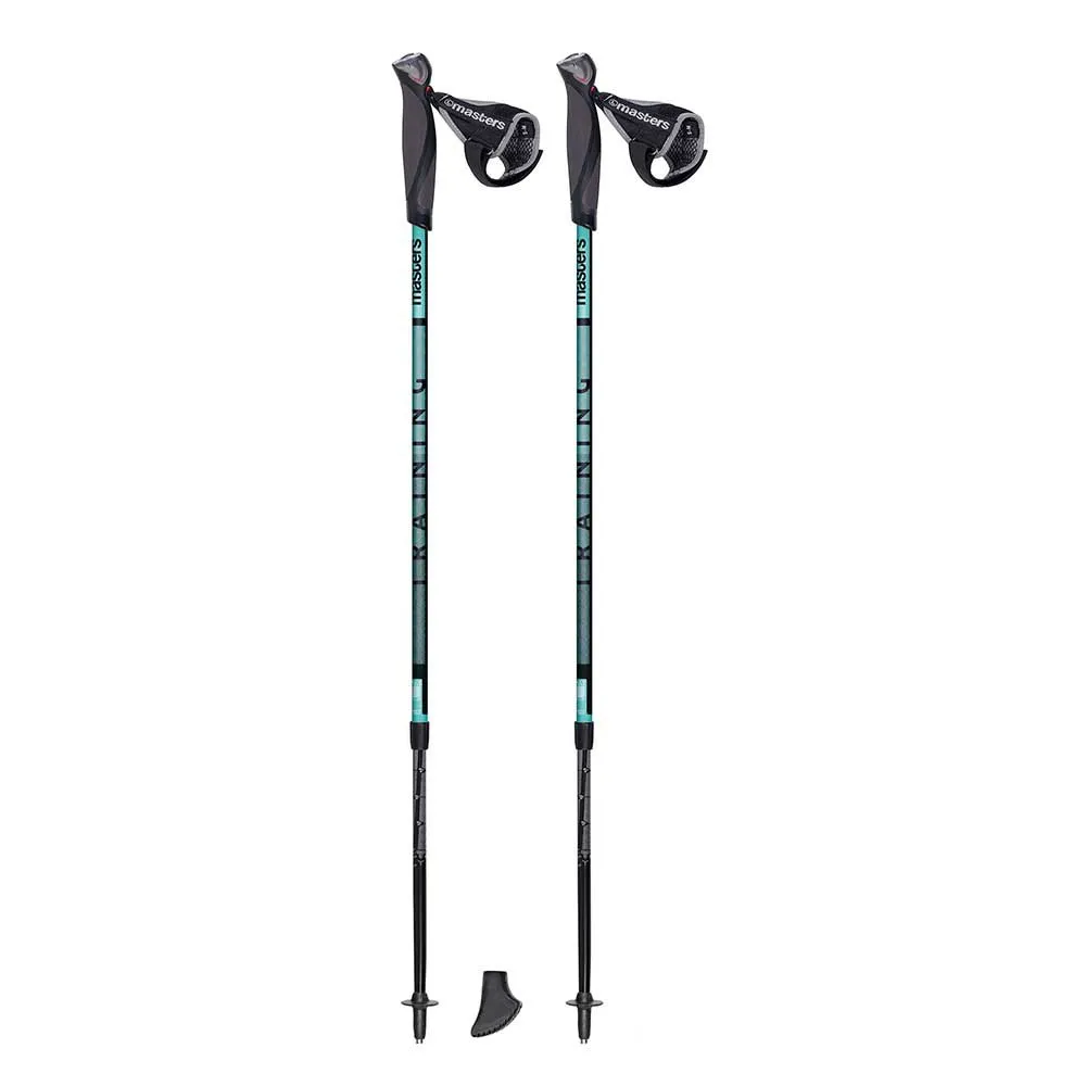 Masters Nordic Walking Stavar, Black / turquoise, 77-135cm