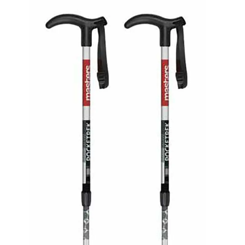 Masters Pocketrek Juniorstavar, Black / white / red, 49-100cm