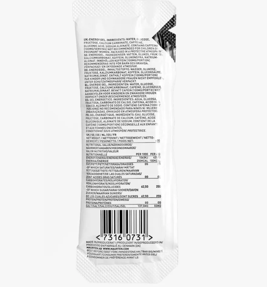Maurten Gel 100 CAF100 Energigel Kartong Maurten Gel 100 CAF100 Energigel Kartong