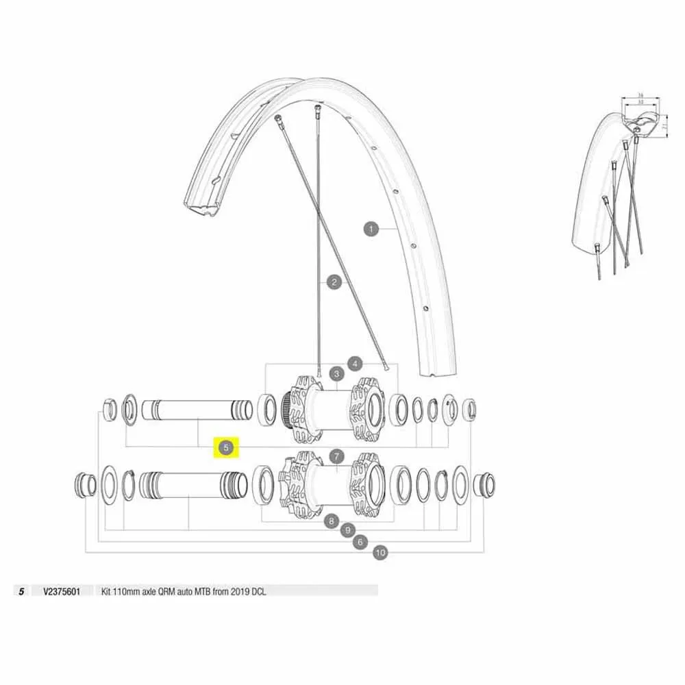 Mavic 110 Mm Eje Qrm Mtb 2019 Dcl Lager, Black, One Size Mavic 110 Mm Eje Qrm Mtb 2019 Dcl Lager, Black, One Size