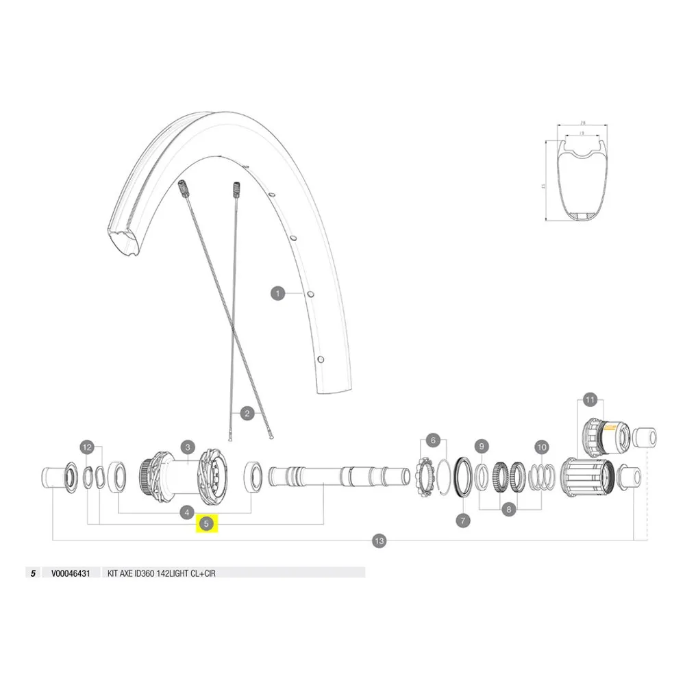 Mavic 142dcl Circlip Navaxel, Silver, One Size Mavic 142dcl Circlip Navaxel, Silver, One Size