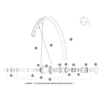 Mavic Aksium Allroad Disc 650b 2018 Bakre Vänster Ekrar 12 Enheter Mavic Aksium Allroad Disc 650b 2018 Bakre Vänster Ekrar 12 Enheter