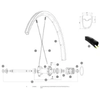 Mavic Aksium Elite Ust/ksyrium Ust Bakre Högra Ekrar 10 Enheter