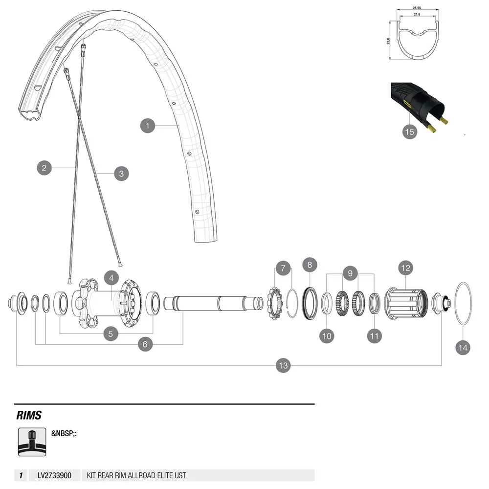 Mavic Allroad Elite Ust Bakfälg, Black, 700 - 28" 20H