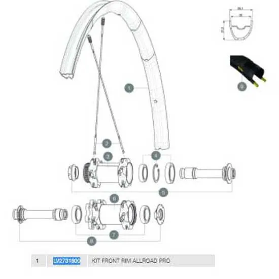 Mavic Allroad Pro Framfälg, Black, 700 - 28"