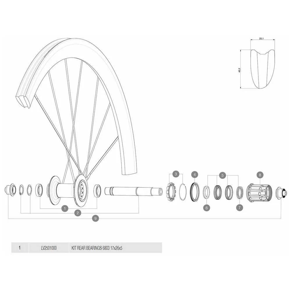 Mavic Baknav 6803 Lagerpar, Silver / black, 17 x 26 x 5mm Mavic Baknav 6803 Lagerpar, Silver / black, 17 x 26 x 5mm
