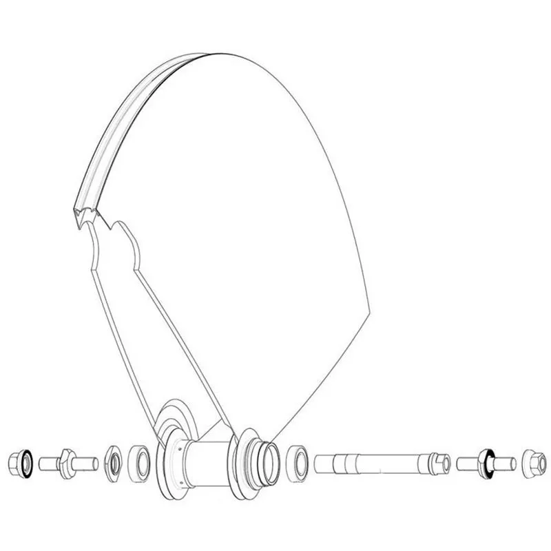 Mavic Bakre Comete-banaaxel Med Justeringsmutter Och Gaffelstöd, Black, One Size Mavic Bakre Comete-banaaxel Med Justeringsmutter Och Gaffelstöd, Black, One Size
