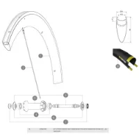 Mavic Comete Pro Carbon Bakre Vänster Ekrar 12 Enheter