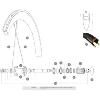 Mavic Comete Pro Carbon Disc Bakre Högra Ekrar 12 Enheter Mavic Comete Pro Carbon Disc Bakre Högra Ekrar 12 Enheter