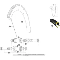 Mavic Comete Pro Carbon Disc Vänstra Ekrar 12 Enheter Mavic Comete Pro Carbon Disc Vänstra Ekrar 12 Enheter