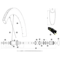 Mavic Comete Pro Carbon Sl C Disc Bakre Högra Ekrar 12 Enheter
