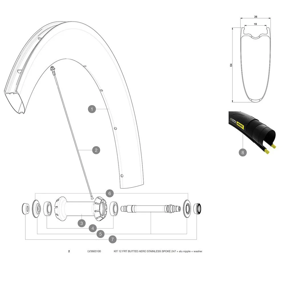Mavic Comete Pro Carbon Sl T Framhjulsspekarna 12 Enheter, Black, 247mm Mavic Comete Pro Carbon Sl T Framhjulsspekarna 12 Enheter, Black, 247mm