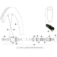 Mavic Comete Pro Carbon Sl Ust Bakre Vänster Ekrar 12 Enheter Mavic Comete Pro Carbon Sl Ust Bakre Vänster Ekrar 12 Enheter