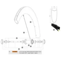 Mavic Comete Pro Carbon Ust Vänstra Ekrar 12 Enheter