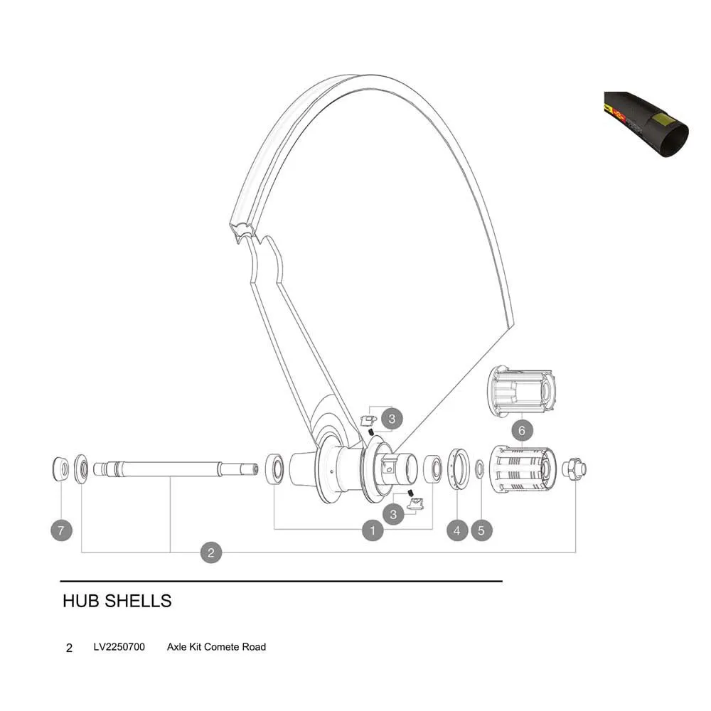 Mavic Comete Road Tubular Bakre Navaxel, Black, One Size Mavic Comete Road Tubular Bakre Navaxel, Black, One Size
