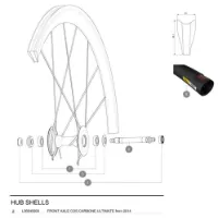 Mavic Cosmic Carbone Ultimate 2014 Framhjulsaxel Mavic Cosmic Carbone Ultimate 2014 Framhjulsaxel