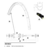 Mavic Cosmic/cxr/comete/ksyrium Pro Framhjulsaxel Mavic Cosmic/cxr/comete/ksyrium Pro Framhjulsaxel