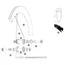 Mavic Cosmic Pro Carbon Sl C Disc Vänstra Ekrar 12 Enheter, Black, 253mm