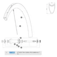 Mavic Cosmic Pro Carbon Sl T Front Fälg Mavic Cosmic Pro Carbon Sl T Front Fälg