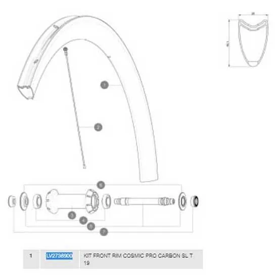 Mavic Cosmic Pro Carbon Sl T Front Fälg, Black, 700 - 28" 16H