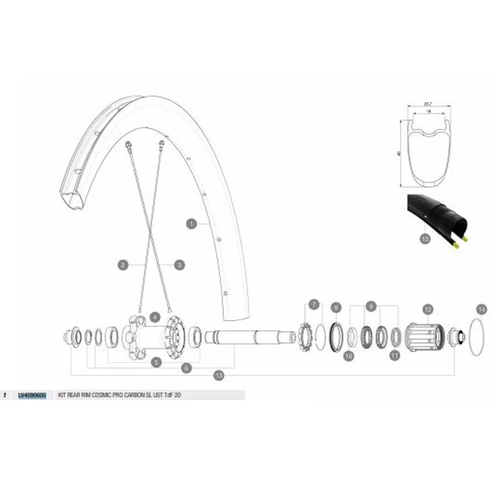 Mavic Cosmic Pro Carbon Sl Ust 20 Rear Fälg, Black, 700 - 28" 24H