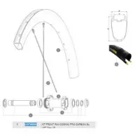 Mavic Cosmic Pro Carbon Sl Ust Disc 19 Front Fälg Mavic Cosmic Pro Carbon Sl Ust Disc 19 Front Fälg