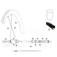 Mavic Cosmic Pro Carbon Ust Disc 650b Bakre Vänster Ekrar 12 Enheter Mavic Cosmic Pro Carbon Ust Disc 650b Bakre Vänster Ekrar 12 Enheter