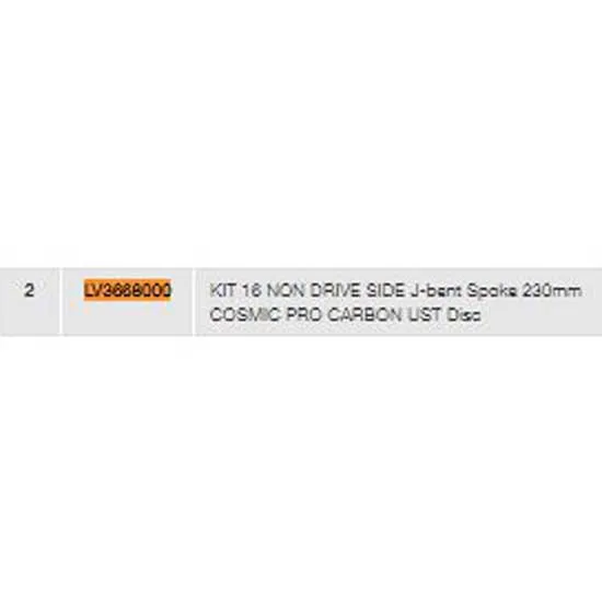 Mavic Cosmic Pro Carbon Ust Ubm Bakre Vänster Ekrar 16 Enheter, Black, 230mm