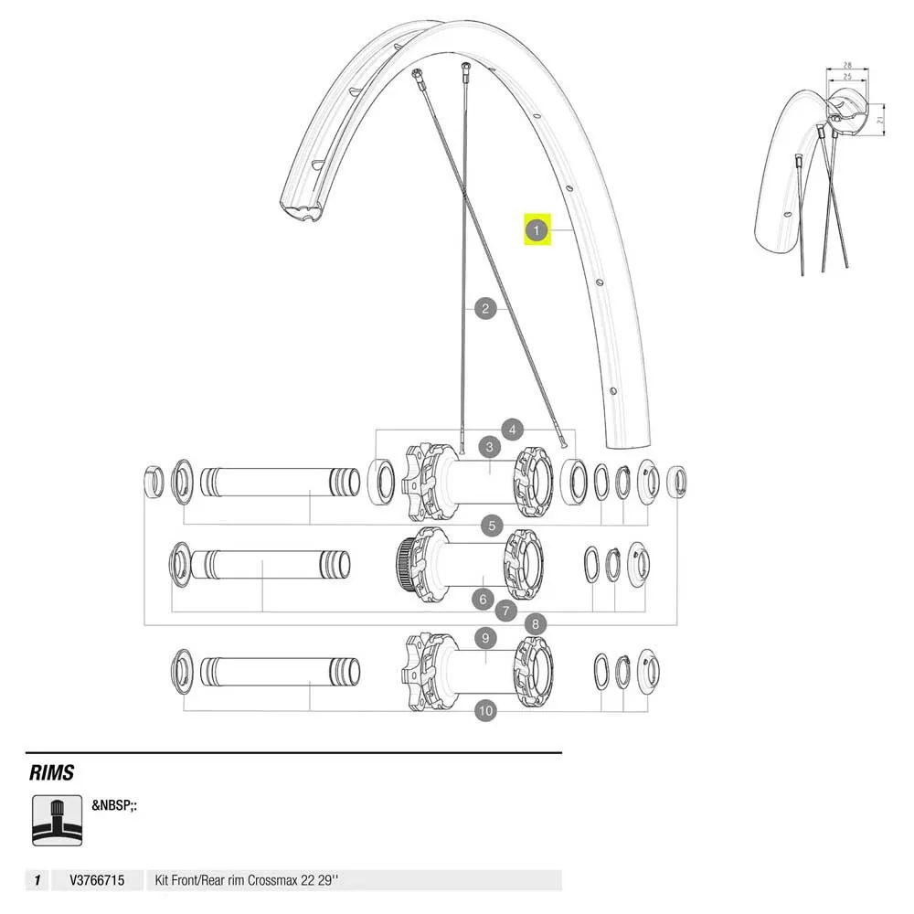 Mavic Crossmax 22 29´´ Ekrar, Black, 29"