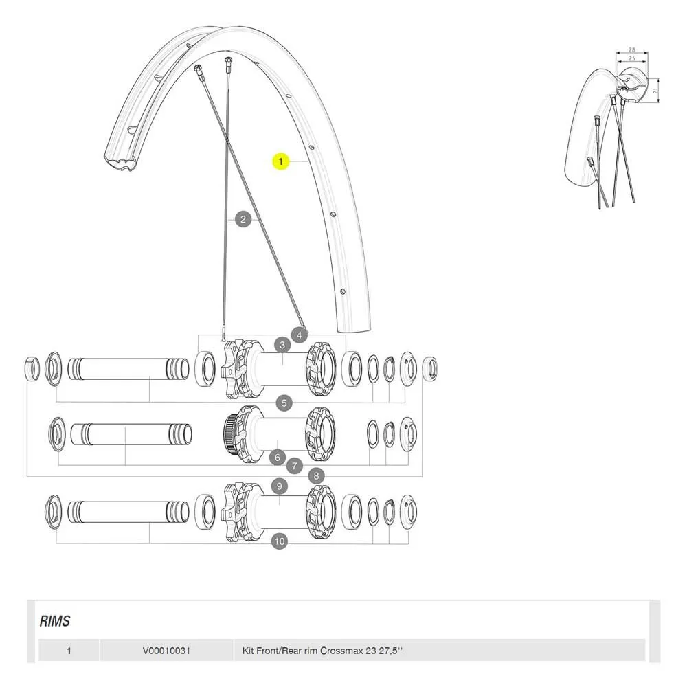 Mavic Crossmax 23 Fälg, Black, 27.5"-650B