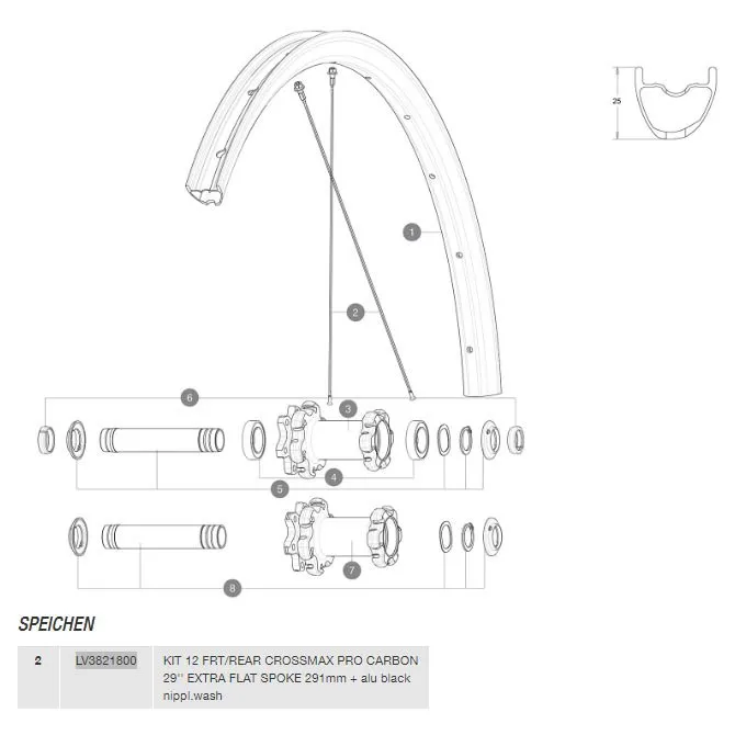 Mavic Crossmax Pro Carbon 29 Front/rear Eker 12 Enheter, Black, 291mm