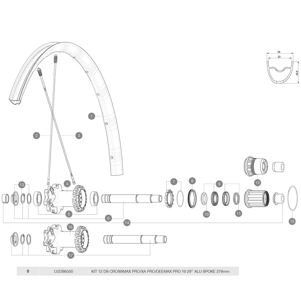 Mavic Crossmax Pro/xa Pro/deemax Pro 29 Rear Right Eker 12 Enheter, Black, 278mm Mavic Crossmax Pro/xa Pro/deemax Pro 29 Rear Right Eker 12 Enheter, Black, 278mm