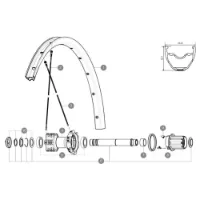 Mavic Crossride Light 29 2016-17 Bakre Högra Ekrar 12 Enheter