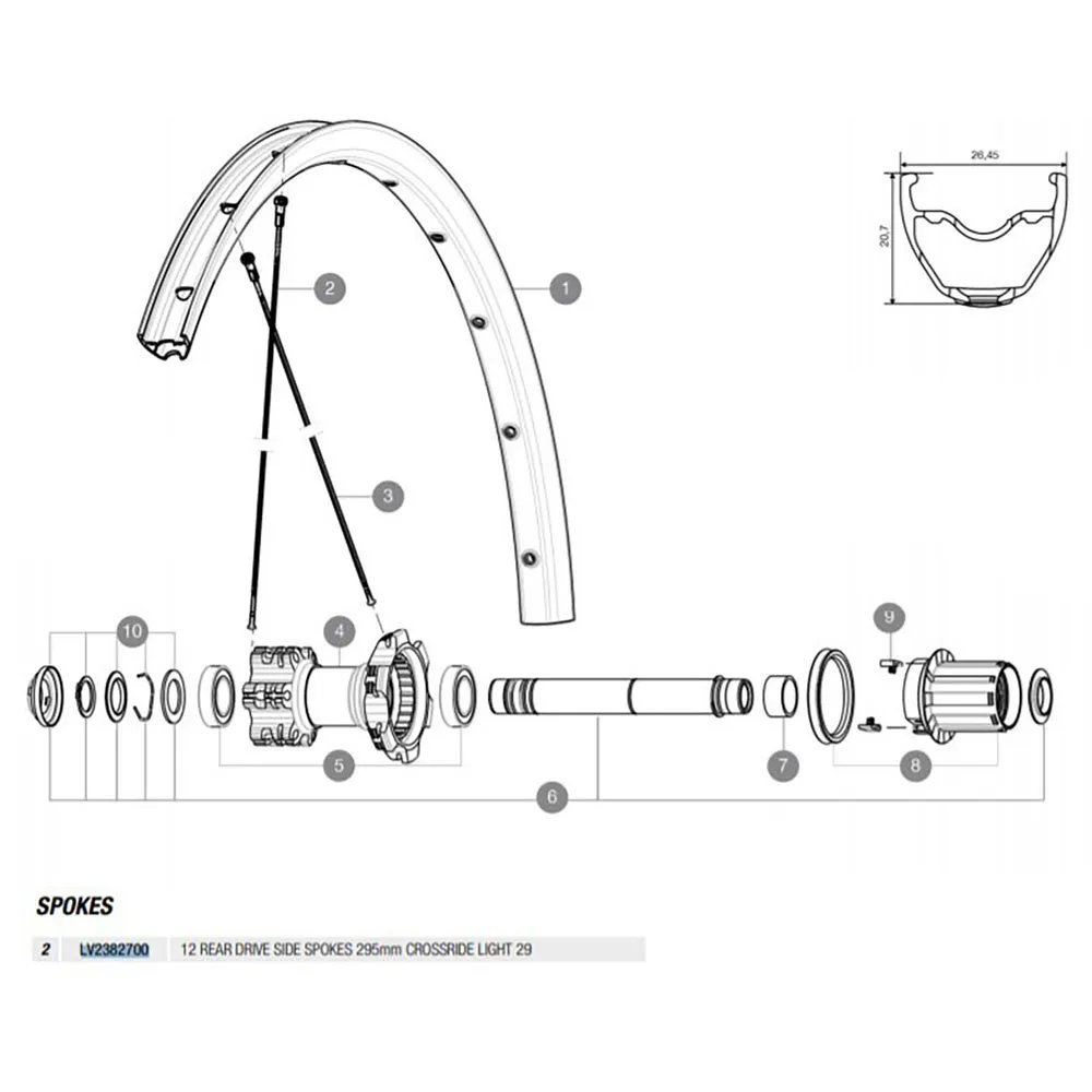 Mavic Crossride Light 29 2016-17 Bakre Högra Ekrar 12 Enheter, Black, 295mm Mavic Crossride Light 29 2016-17 Bakre Högra Ekrar 12 Enheter, Black, 295mm