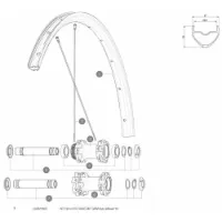 Mavic D6t Auto Allroad 19 Framhjulsaxel Mavic D6t Auto Allroad 19 Framhjulsaxel