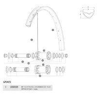 Mavic E-crossmax 29 Vänstra Ekrar 14 Enheter Mavic E-crossmax 29 Vänstra Ekrar 14 Enheter