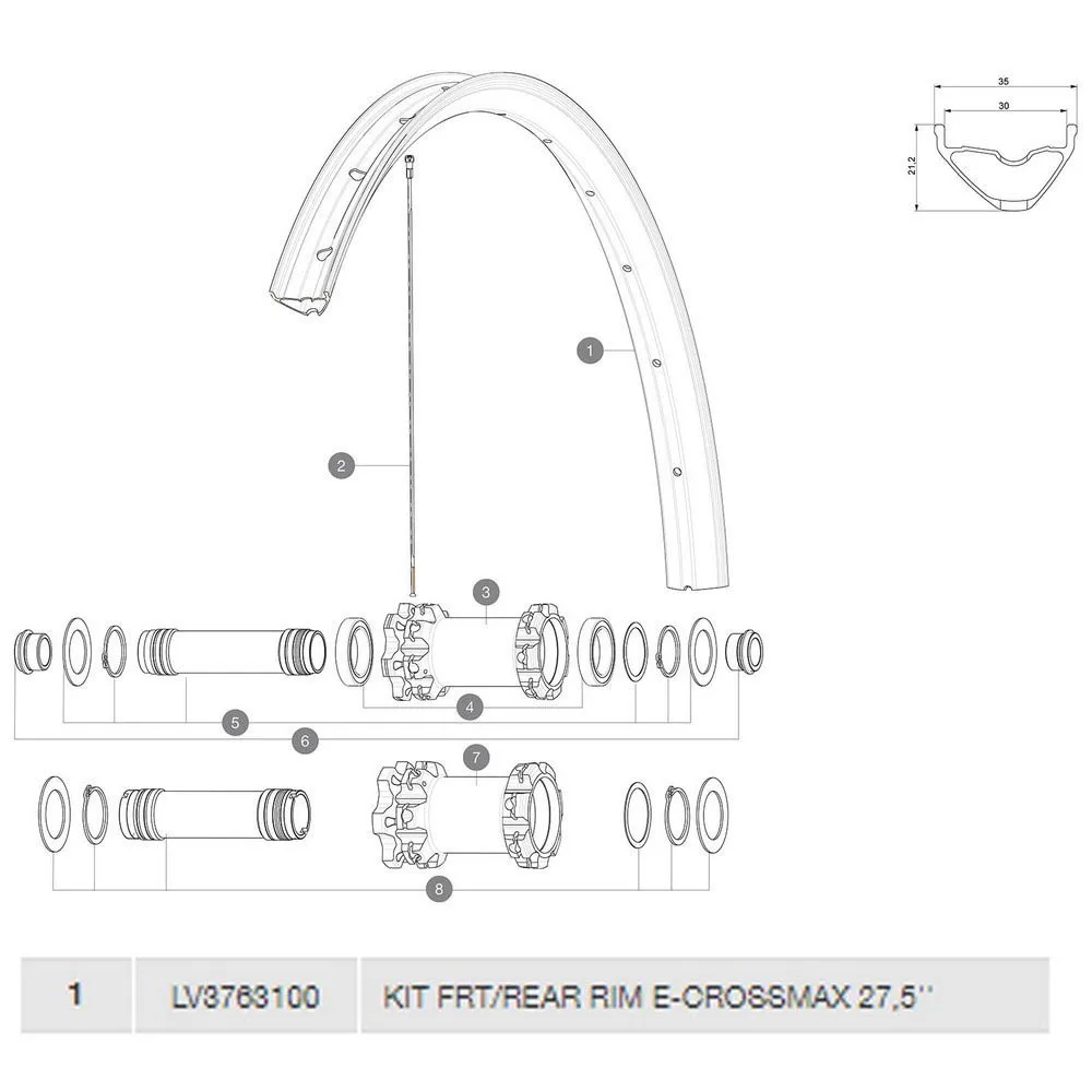 Mavic E-crossmax Fälg