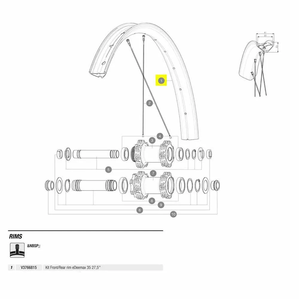 Mavic Edeemax 35 27.5´´ Ekrar, Black, 27.5"