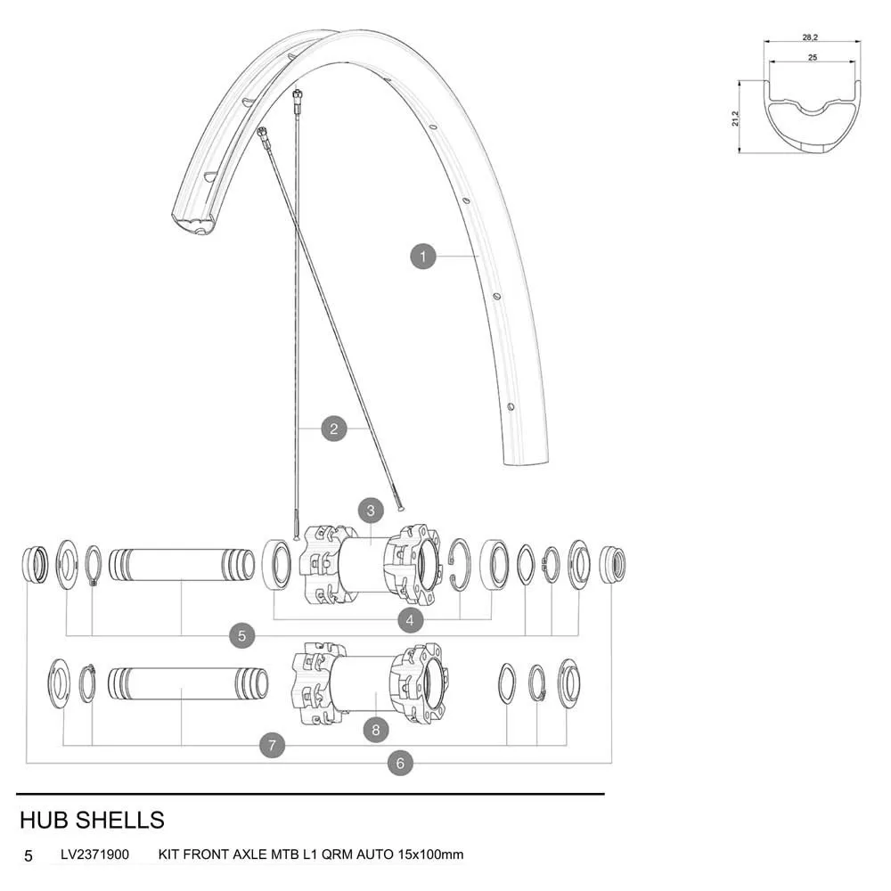 Mavic Ersatzachse 15 x 100 mm QRM Auto Modell 2018 Mavic Ersatzachse 15 x 100 mm QRM Auto Modell 2018