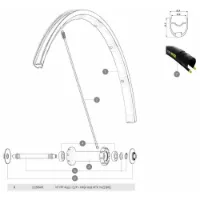 Mavic Framhjulsaxel