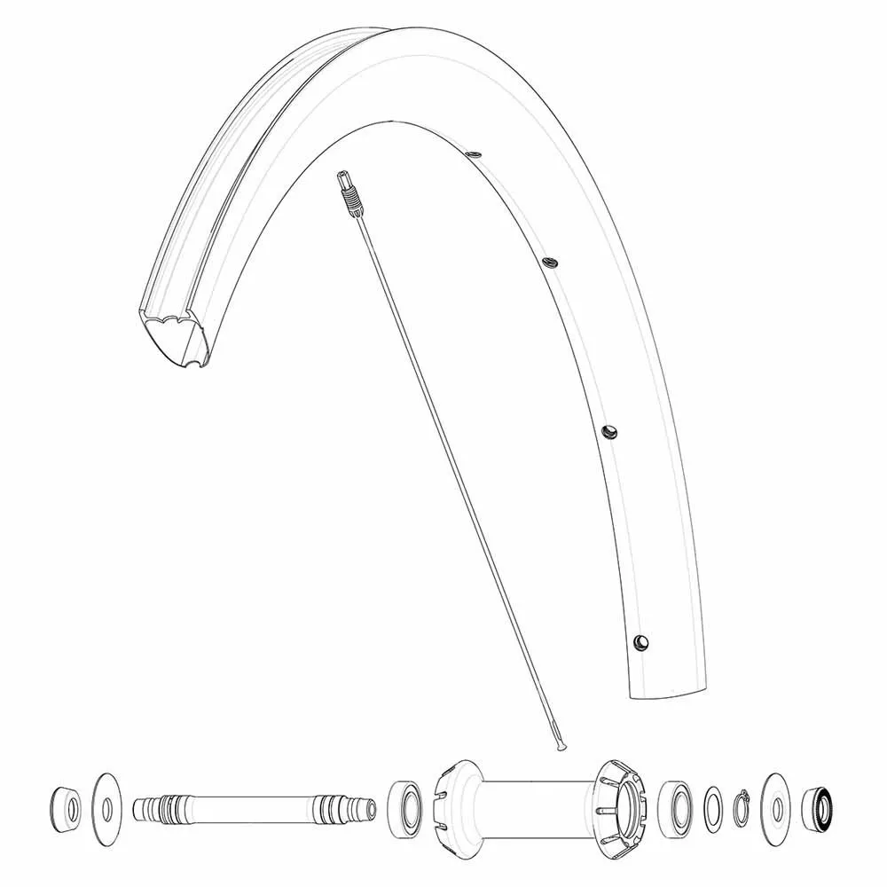 Mavic Front Cosmic Slr 40 Rb Landsvägscykelfälg, Black, 700 - 28"