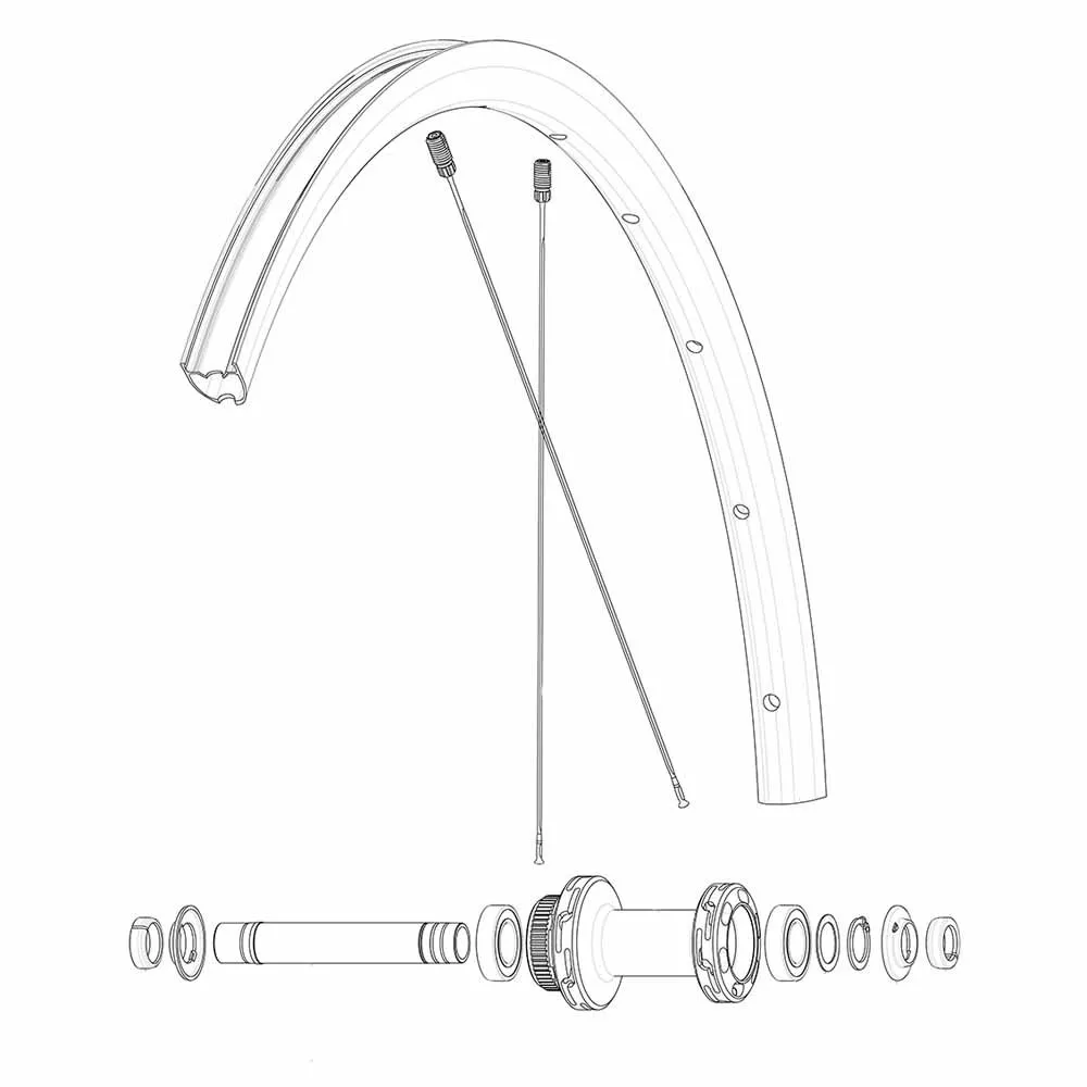 Mavic Front Ksyrium S Disc Landsvägscykelfälg, Black, 700 - 28"