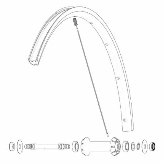 Mavic Front Ksyrium S Rb Landsvägscykelfälg, Black, 700 - 28"