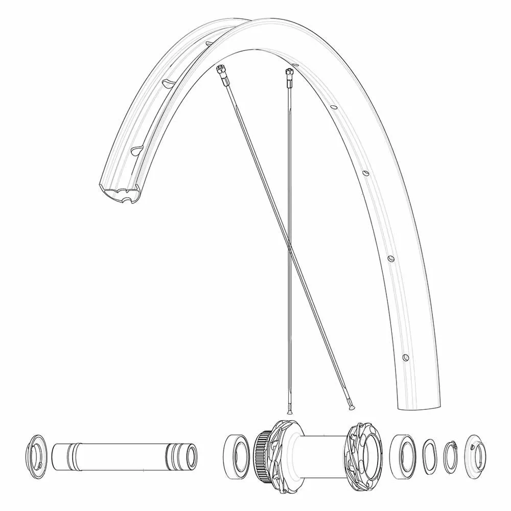 Mavic Front/rear Allroas 650b Landsvägscykelfälg, Black, 700 - 28"