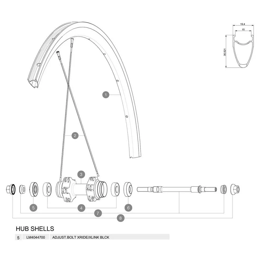 Mavic Justeringsbult För Bakre Nav Till Ellipse-hjulset, Black, One Size Mavic Justeringsbult För Bakre Nav Till Ellipse-hjulset, Black, One Size