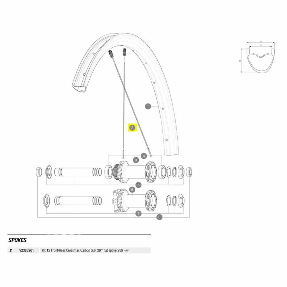 Mavic Kit 12 Crossmax Carbon Slr 29´´ Ekrar, Black, 289mm Mavic Kit 12 Crossmax Carbon Slr 29´´ Ekrar, Black, 289mm